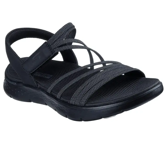 Γυναικεία Ανατομικά Πέδιλα Skechers Go Walk Flex 141473/BKGY Μαύρα Μαύρο - 36 2