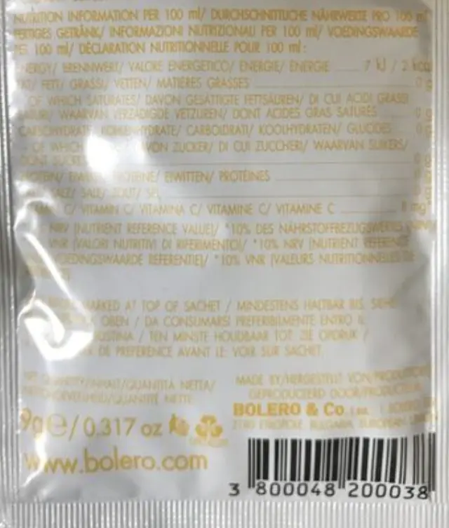 BOLERO Λεμόνι - χυμός σε σκόνη για 1,5L (σακουλάκι 9γρ) 2
