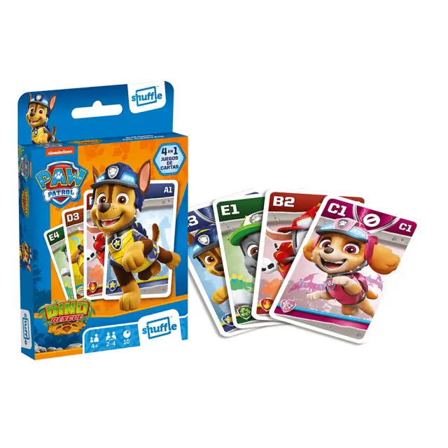 Παιχνίδι με κάρτες 4 σε 1 Shuffle Fun – Paw Patrol Range 2