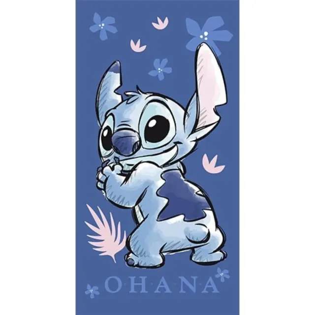 Πετσέτα θαλάσσης Disney Lilo and Stitch microfiber Fast dry - 70x140cm Μπλε