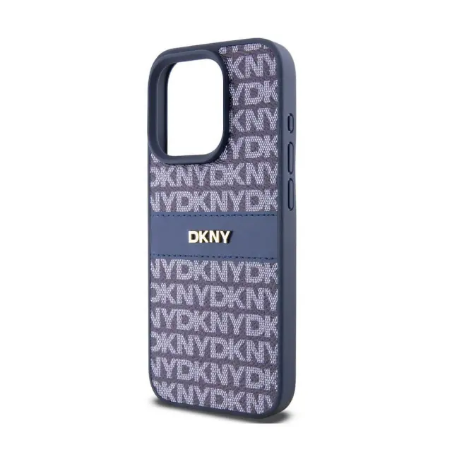 DKNY® Repeat Pattern Tonal Stripe Θήκη για iPhone 15 Pro- Blue 3