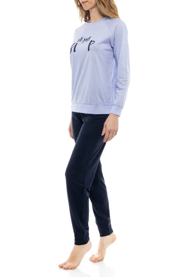 W606 - Light Blue - PIJAMA BLUE DOT - XXL 3