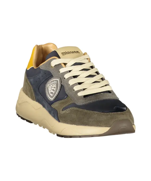 Blauer - Ανδρικά Sneakers F6OZARK01NUS-MILNVY Χακί/Μπλε/Κίτρινο 2