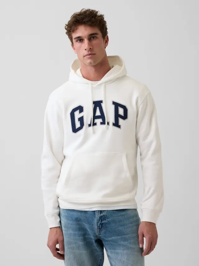 Ανδρικό Φούτερ με Κουκούλα VintageSoft με Λογότυπο Off white