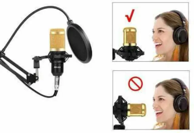 Andowl Πυκνωτικό Μικρόφωνο XLR 7451 Τοποθέτηση Shock Mounted/Clip On Φωνής 2