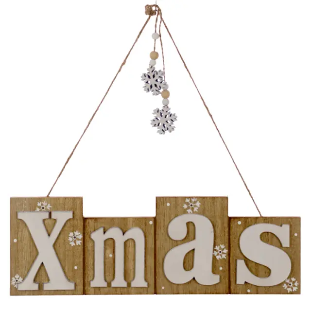 Κρεμαστό Xmas Ξύλο 3 Χρώματα 3