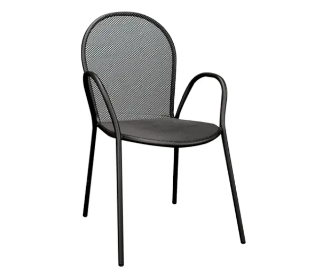 Πολυθρόνα ANTICO Μέταλλο Μαύρο 54x62x89cm