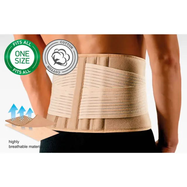 ANATOMIC LINE 9044 Μετεγχειρητική Ζώνη Μέσης Neoprene με Μπανέλες σε Μπεζ χρώμα One Size 3