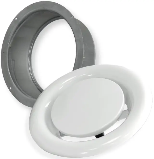 Europlast DM100 Περσίδα Εξαερισμού 10x10cm Στρογγυλή Λευκό 3