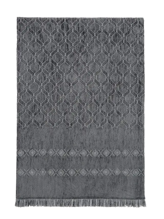 Ριχτάρι Διθέσιο 180x240 Chenille Nima Mansi Gray 55% Ακρυλικό-25% Βαμβάκι-20% Πολυέστερ 3