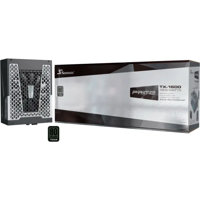 Seasonic PRIME TX-1600 (black, 2x 12VHPWR, 6x PCIe, Kabel-Management, 1600 Watt)