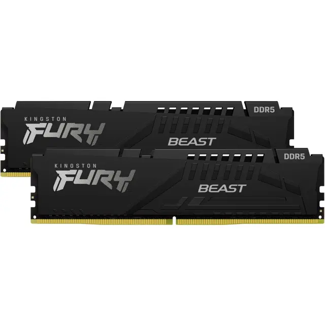 Kingston DIMM 64 GB DDR5-5600 (2x 32 GB) Dual-Kit (black, KF556C36BBEK2-64, FURY Beast, AMD EXPO)