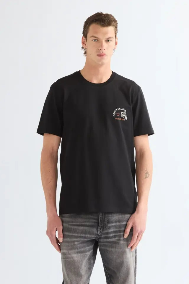 Wrangler Ανδρικό SMALL GRAPHIC T-Shirt 112387028 - Black Beauty - XXL