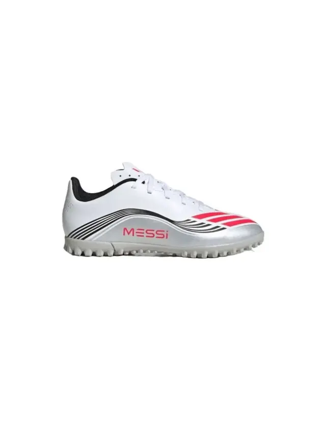adidas Παιδικά Ποδοσφαιρικά Παπούτσια F50 Messi Club Turf με Σχάρα Λευκά - 38 2/3