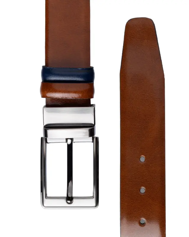 The Bostonians Formal Reversible ανδρική δερμάτινη ζώνη διπλής όψης 3XL0035-5 2