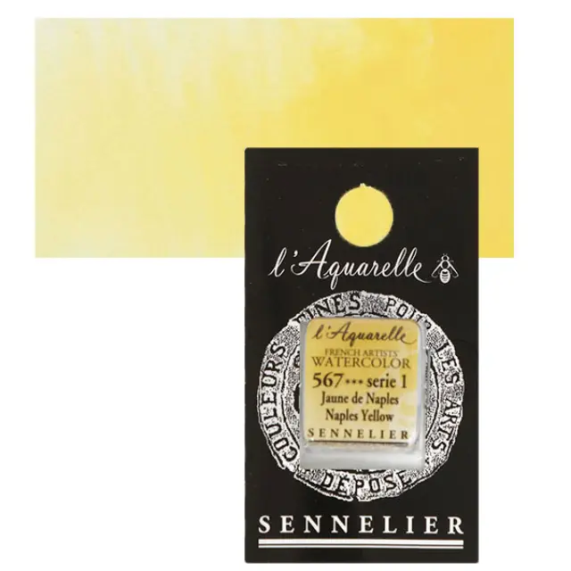Χρώμα Ακουαρέλας Sennelier l Aquarelle Half Pan - 567 Naples Yellow