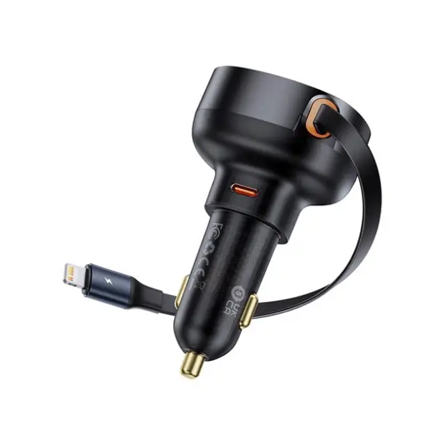 Baseus Φορτιστής Αυτοκινήτου Enjoyment Pro 1x USB-C 1x Lightning (C00057803111-00)