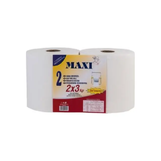 MAXI χαρτί βιομηχανικό βοβίνα λευκή 2x3kg