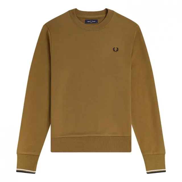 FRED PERRY CREW NECK SWEATSHIRT ΑΝΔΡΙΚΟ ΦΟΥΤΕΡ BROWN
