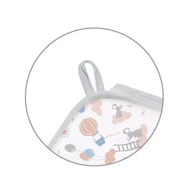 Πετσέτα με Κουκούλα Terry 100x100cm Babyono Grey 1552/03 3
