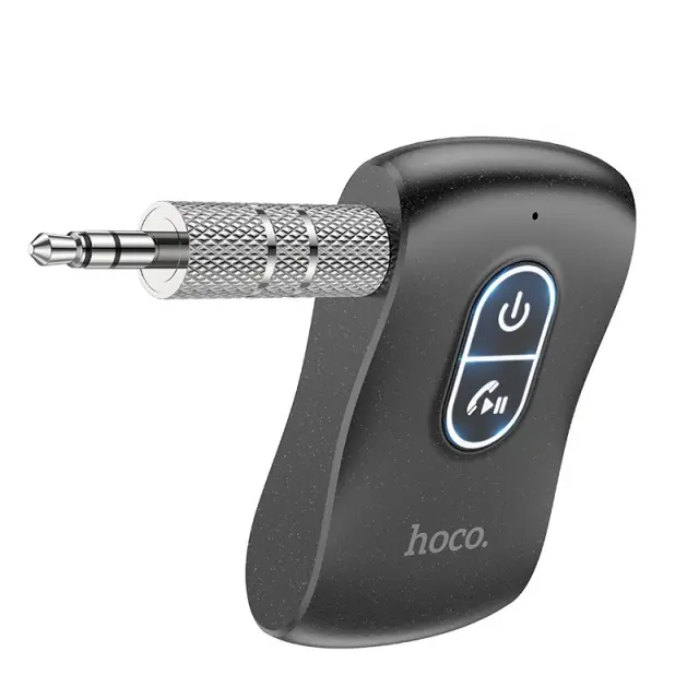 Bluetooth Transmitter Hoco E73 Pro Journey 2-in-1 BT v5.0,έξοδος AUX 3.5mm και USB-C με Ενσωματωμένο Μικρόφωνο Μαύρο 3