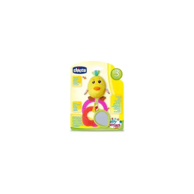 Chicco Baby Senses, Κουδουνίστρα & Μασητικό "Τσάρλι Το Κοτοπουλάκι" 3Μ+, 1τεμ