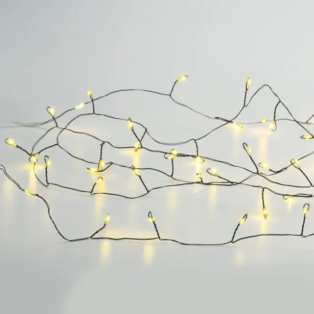 ΛΑΜΠΑΚΙΑ 50 LED 3W ΣΕ ΣΕΙΡΑ ΘΕΡΜΟ ΛΕΥΚΟ ΜΠΑΤΑΡΙΕΣ 3xΑΑ ΜΕ ΜΑΥΡΟ ΚΑΛΩΔΙΟ ΧΑΛΚΟΥ 2.5m IP20 300mm / X01501417