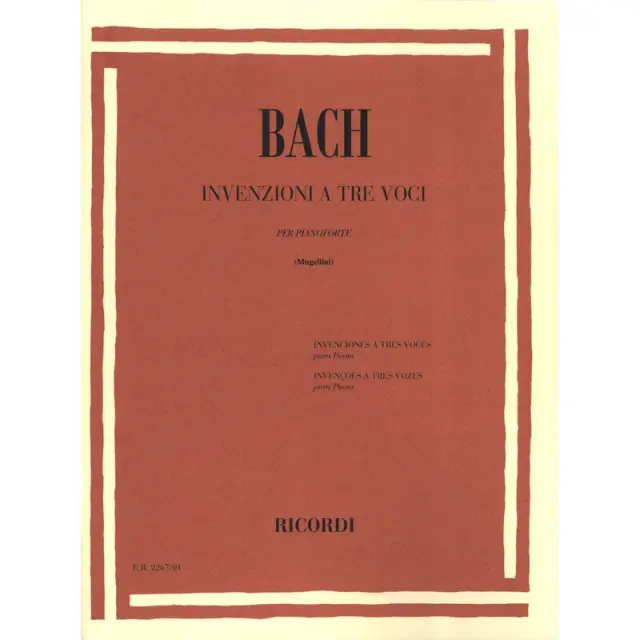 RICORDI - J.S BACH Invenzioni a Tre Voci Per Pianoforte/ Τρίφωνες Παραλλαγές