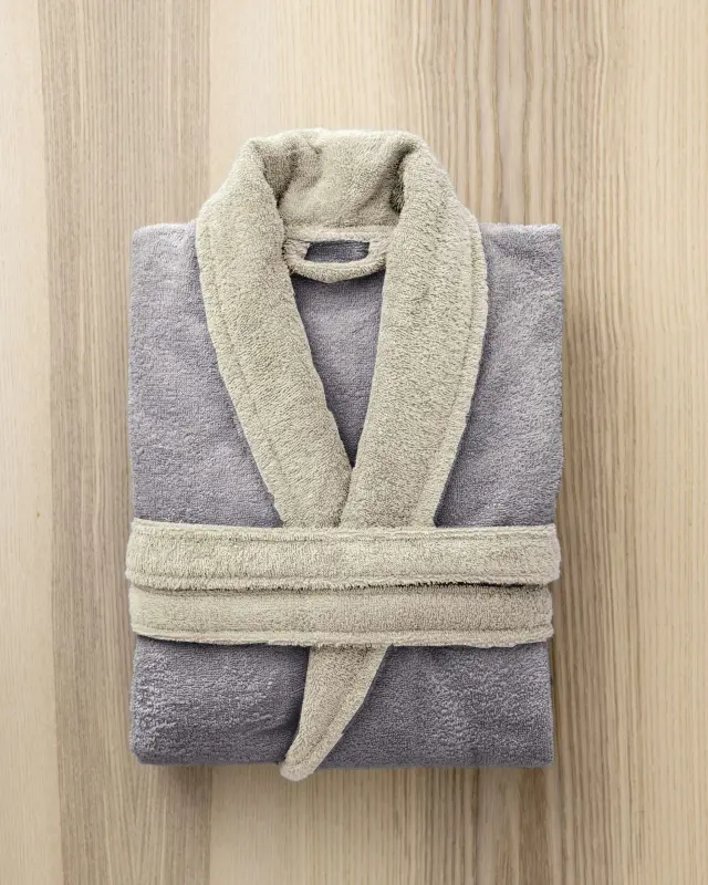 Μπουρνούζι Ease - Gray / Sand Beige Γκρι, Μπεζ Extra Large 2