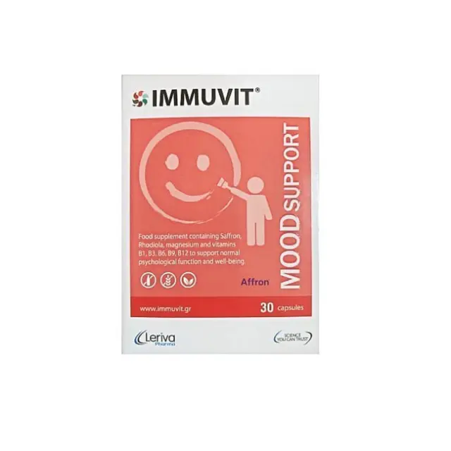 Leriva Pharma Immuvit Mood Support Ειδικό Συμπλήρωμα Διατροφής 30 κάψουλες