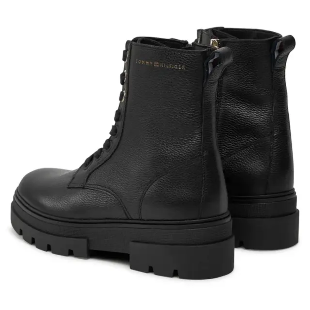 Γυναικεία Δερμάτινα Αρβυλάκια Tommy Hilfiger FW0FW08160 BDS Μαύρα Μαύρο - 36 3