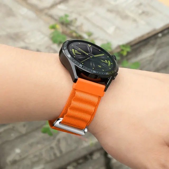 Watchband Hoco WH05 Climbing Series από Nylon για Samsung Huawei Xiaomi Vivo OPPO κα 20mm Universal Πορτοκαλί Herbolive 3