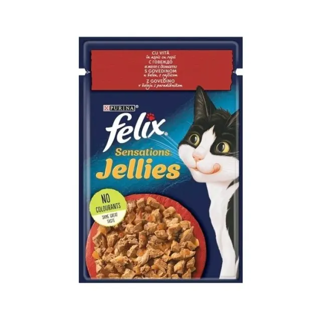 Felix Sensation Jellies Βοδινό-Ντομάτα 85gr