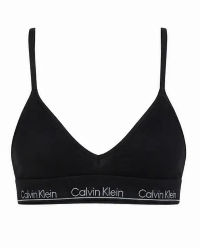 Calvin Klein Light Lined Triangle Bralette Μαύρο - L