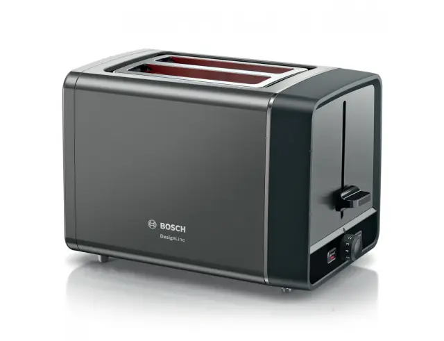 Φρυγανιέρα Bosch DesignLine TAT5P425 με ισχύ 970W και χωρητικότητα 2 φέτες ψωμιού - Grey TAT5P425 2