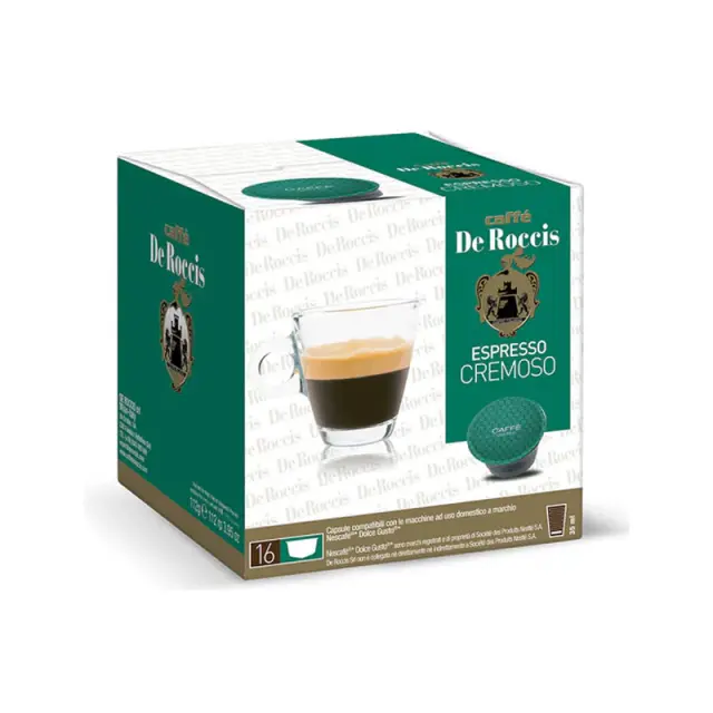 Caffe De Roccis Espresso Cremoso Dolce Gusto κάψουλες - 16 τεμάχια