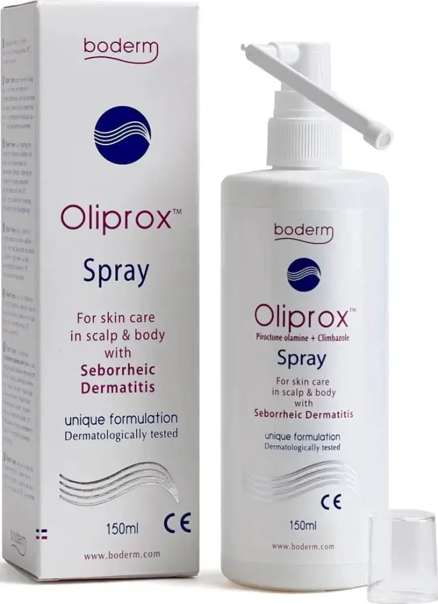 Boderm Oliprox Spray Εκνέφωμα για την Αντιμετώπιση της Σμηγματορροϊκής Δερματίδας στο Τριχωτό της Κεφαλής & Σώμα, 150ml