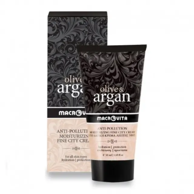 Macrovita Olive + Argan Anti-pollution Ενυδατική Κρέμα Λεπτής Υφής 50ml