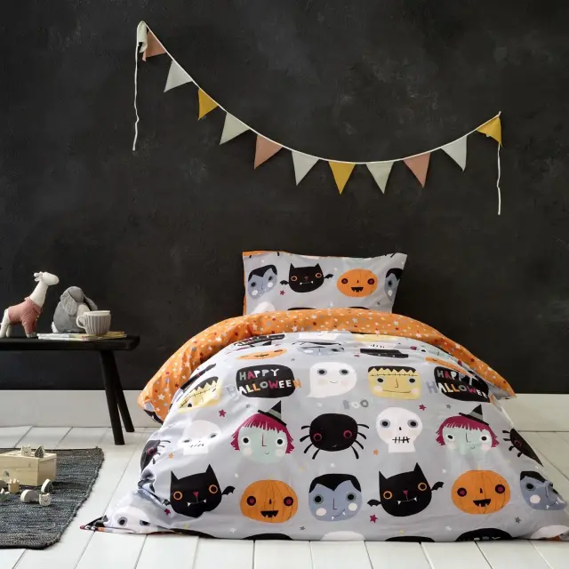 Σετ Σεντόνια 170Χ255 Μονά Χωρίς Λάστιχο Nima Happy Halloween