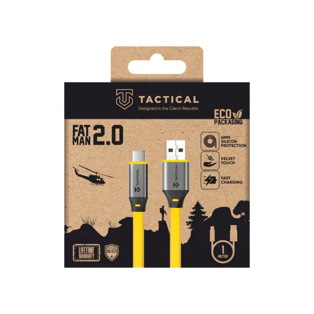 Tactical Fat Man 2.0 Cable USB-A/USB-C 1m Yellow 2