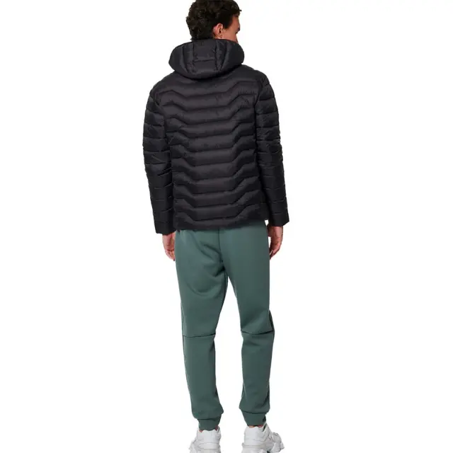 Body Action Men's Lightweight Quilted Hoodie Jacket Μαύρο 073535-01 (Body Action) - XXLarge 3