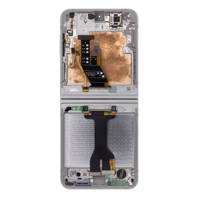 LCD display + Touch Unit + Front Cover Samsung F741 Galaxy Z Flip 6 5G Silver (Service Pack) 2