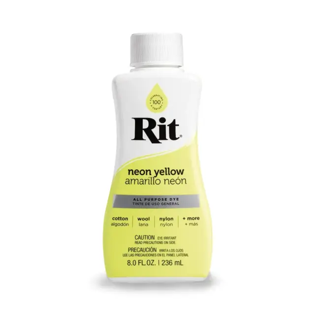 RIT DYE Liquid All-Purpose Βαφή Υφασμάτων – Neon Yellow 236ml