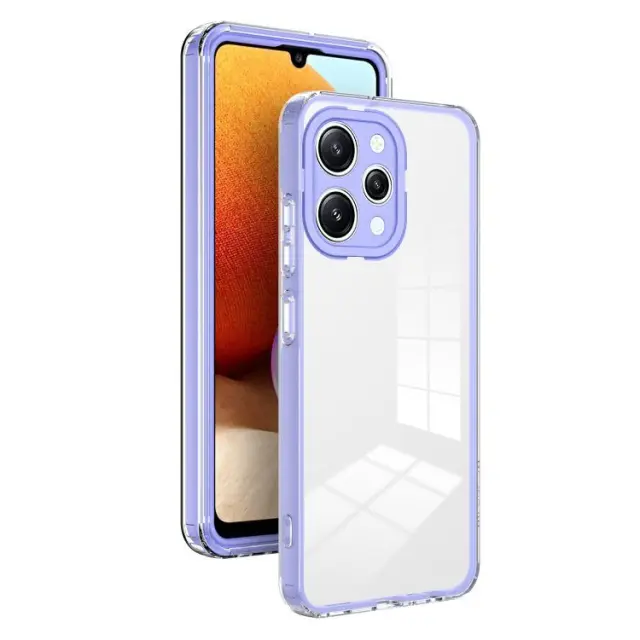 Back Cover 3 in 1 TPU Προστατευτική Θήκη Xiaomi Redmi 12 4G - Clear/ Purple OEM