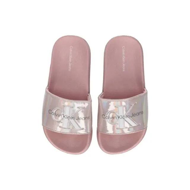 Calvin Klein Logo Print Pool Slide V3A0-80529 - 31 3