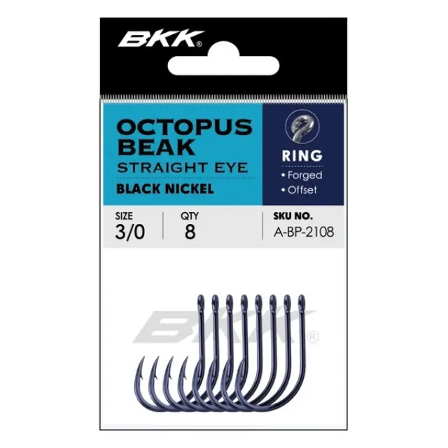 ΑΓΚΙΣΤΡΙΑ BKK Octopus Beak Straight Eye Black 4/0 2