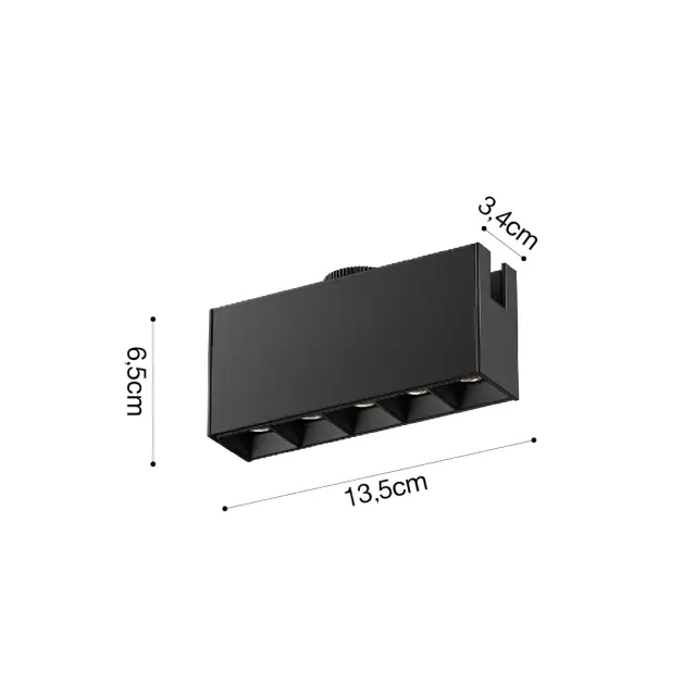 Inlight Φωτιστικό LED 10W 3000K για Chandler Track μαύρη απόχρωση D:3,4cmx6,5cmx13,5cm (13C-00041) 2