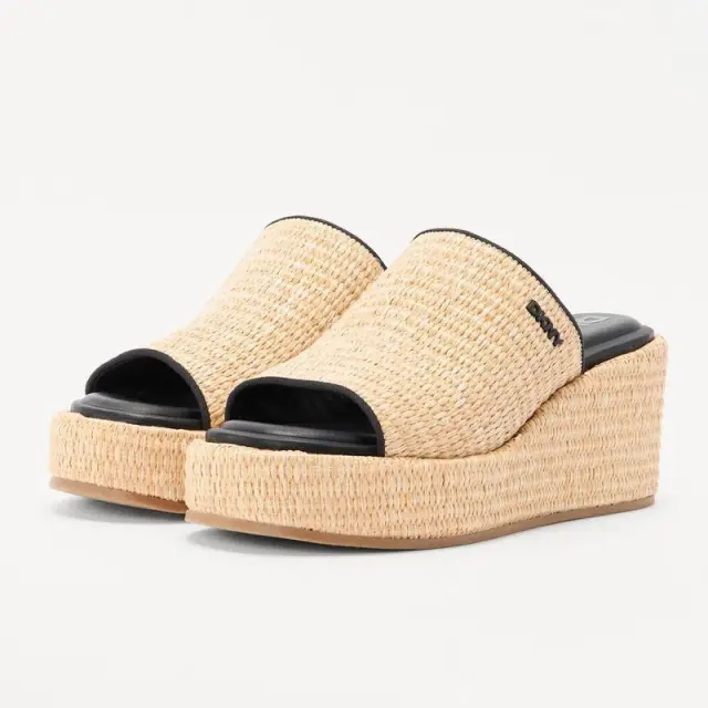 Ψάθινες Πλατφόρμες DKNY Conrad Wedge Sandals K1517736 Μπεζ - 36 3