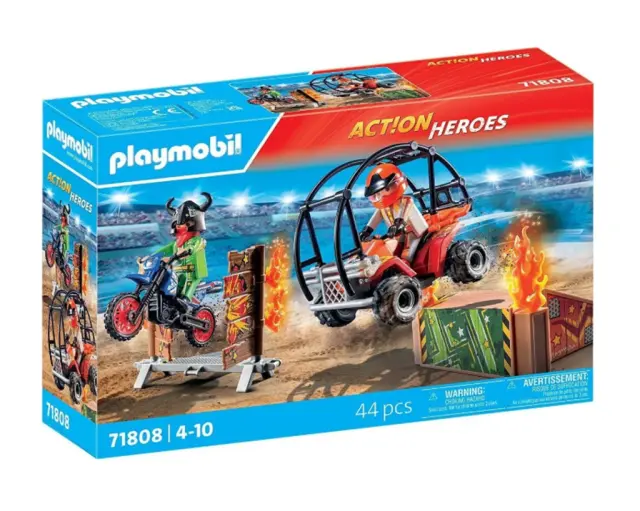 Playmobil Action Heroes Ακροβατικά με γουρούνα και μηχανή / 71808 (Playmobil)