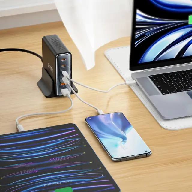 TECH-PROTECT DC80W-GAN 6-PORT DESKTOP CHARGER PD 80W / QC3.0 BLACK 3
